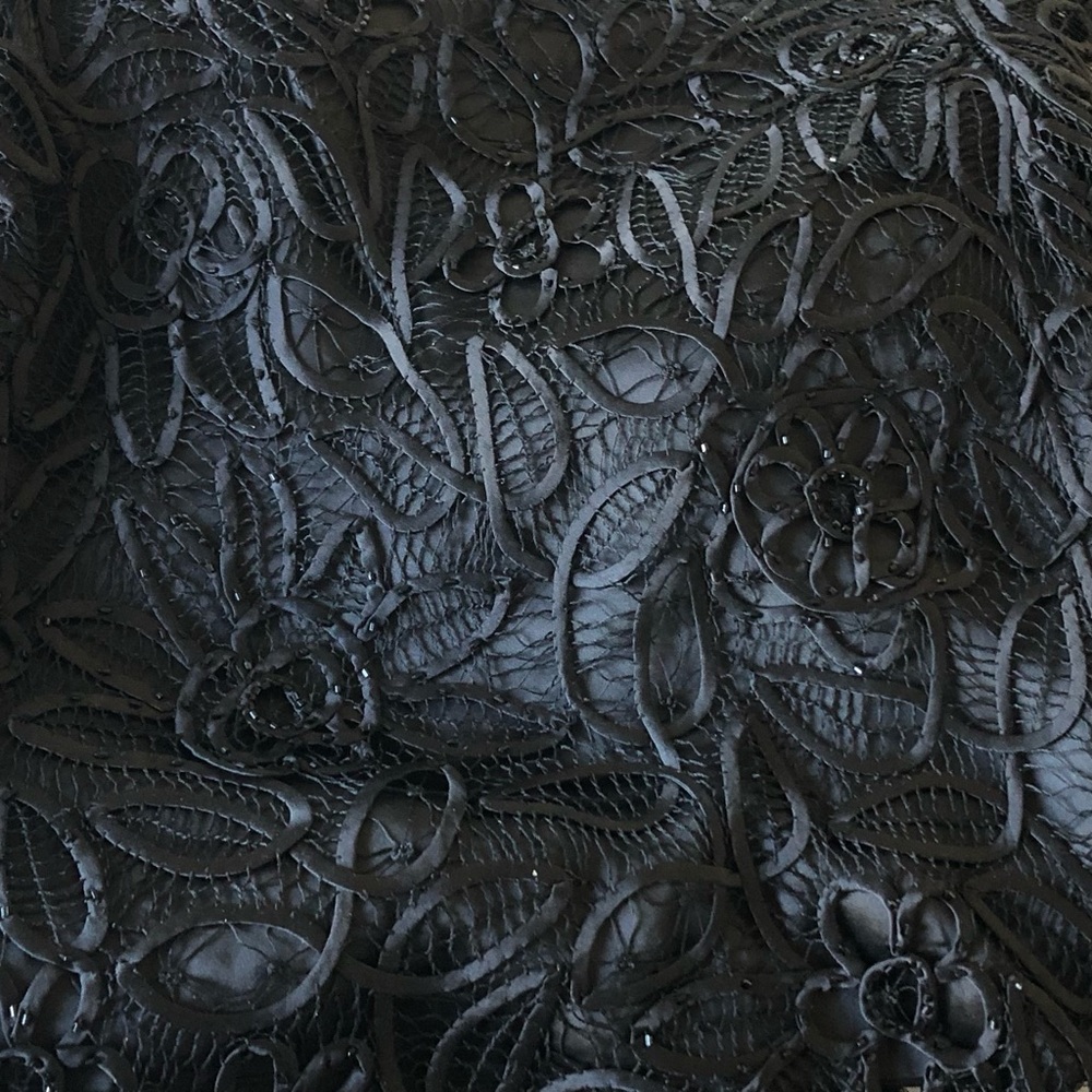 Silken Poetry Size Large Stylish Black 100% SILK Formal Lace Skirt and Top Set. - Picture 7 of 11